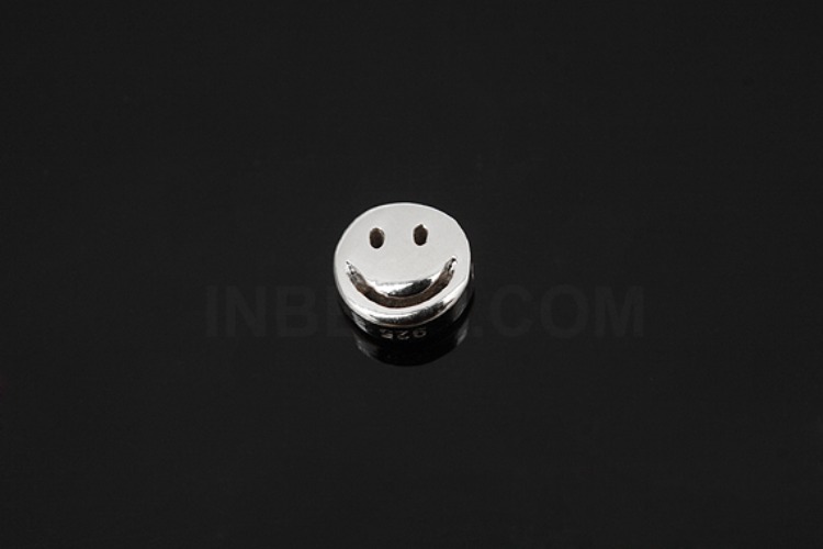 [W] V197-Rhodium Plated-(10pcs)-6mm Smile Silver Beads-Wholesale Silver Beads, [PRODUCT_SEARCH_KEYWORD], JEWELFINGER-INBEAD, [CURRENT_CATE_NAME]
