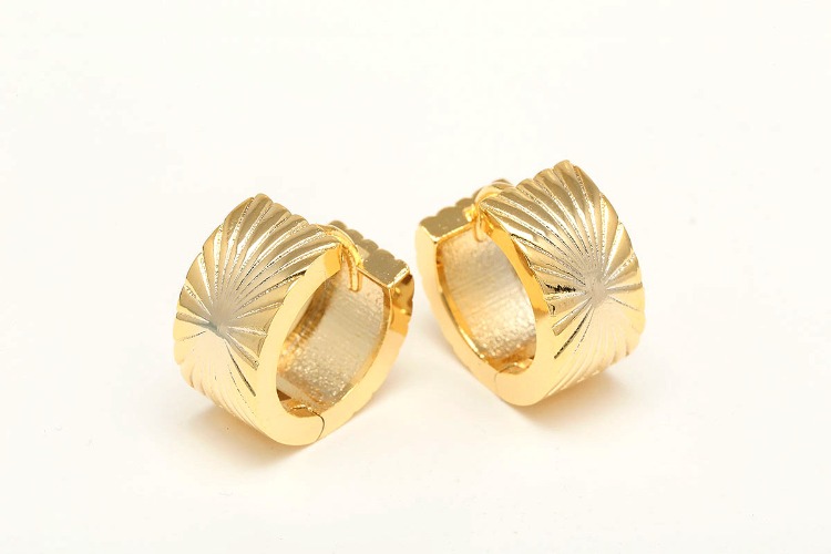 K255-Gold Plated (1pairs)-13mm Bold Round Lever Back Earrings,7mm Thickness Round Hoop Earrings,Sun Earring-Nickel Free, [PRODUCT_SEARCH_KEYWORD], JEWELFINGER-INBEAD, [CURRENT_CATE_NAME]