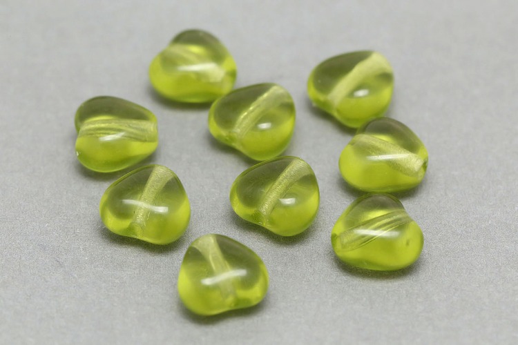 C552-Czech Glass-(20pcs)-6mm Czech Glass Heart Beads,Light Green Heart Czech Beads,Jewelry Making Beads, [PRODUCT_SEARCH_KEYWORD], JEWELFINGER-INBEAD, [CURRENT_CATE_NAME]
