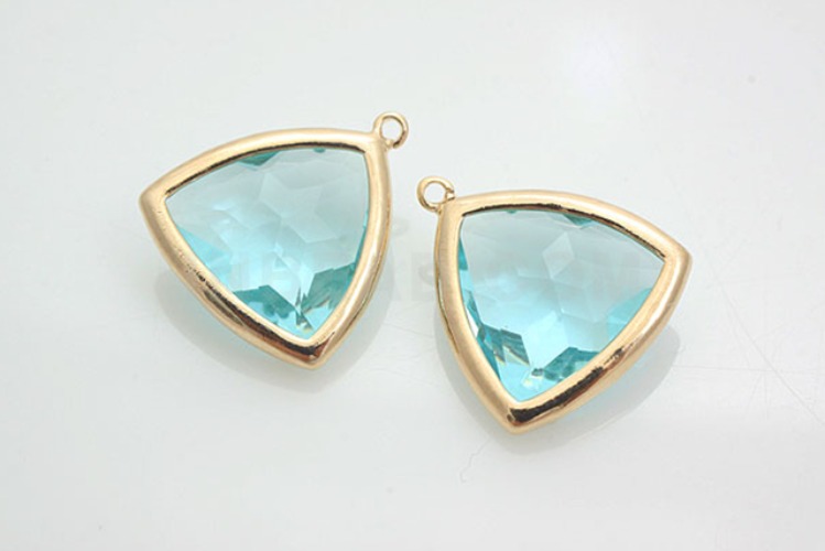 M205-Gold Plated-(1piece)-Aquamarine Glass-15mm Framed Glass Champagne-Wholesale Glass, [PRODUCT_SEARCH_KEYWORD], JEWELFINGER-INBEAD, [CURRENT_CATE_NAME]