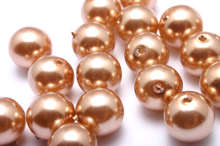 E374-Glass Pearl-(20pcs)-8mm Glass Pearl-Peach-Wholesale Pearl, [PRODUCT_SEARCH_KEYWORD], JEWELFINGER-INBEAD, [CURRENT_CATE_NAME]