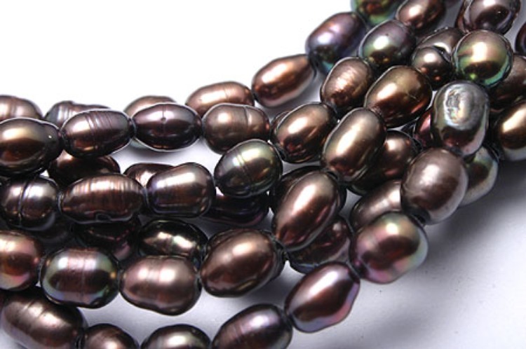 E408-Freshwater Pearl-(1Strand)-4*5mm Freshwater Pearl Oval Beads-Natural Pearls-Burgundy Purple-Wholesale Pearl, [PRODUCT_SEARCH_KEYWORD], JEWELFINGER-INBEAD, [CURRENT_CATE_NAME]