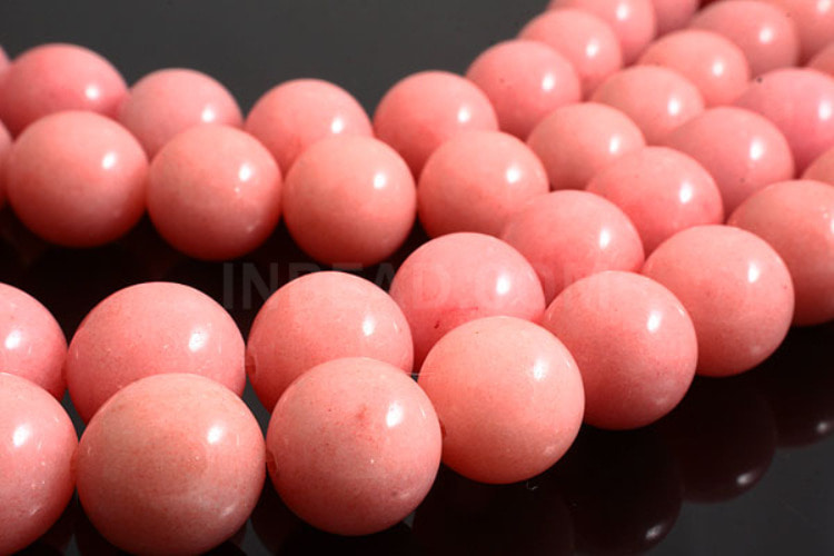 [W] G037-Pastel Pink Jade Round 12mm (1strantd), [PRODUCT_SEARCH_KEYWORD], JEWELFINGER-INBEAD, [CURRENT_CATE_NAME]