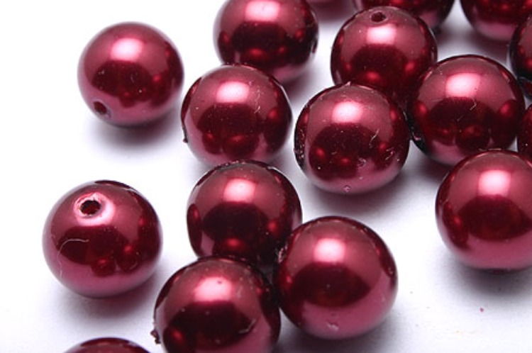 E375-Glass Pearl-(20pcs)-8mm Glass Pearl-Red Purple-Wholesale Pearl, [PRODUCT_SEARCH_KEYWORD], JEWELFINGER-INBEAD, [CURRENT_CATE_NAME]