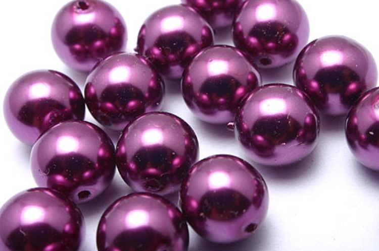 E454-Glass Pearl-(20pcs)-8mm Glass Pearl-Purple-Wholesale Pearl, [PRODUCT_SEARCH_KEYWORD], JEWELFINGER-INBEAD, [CURRENT_CATE_NAME]