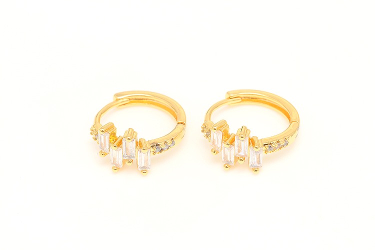 [W] CH2082-Gold Plated (10pairs)-Transparent Cubic 16mm Round Lever Back Earrings,Special Cubic Earrings-Nickel Free, [PRODUCT_SEARCH_KEYWORD], JEWELFINGER-INBEAD, [CURRENT_CATE_NAME]