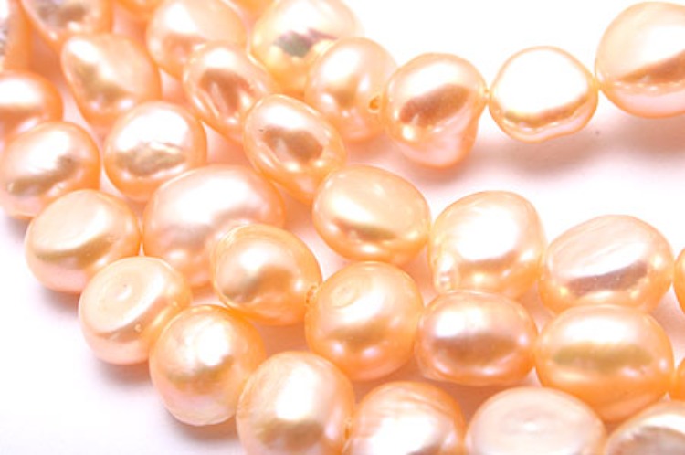 [W] E420-Freshwater Pearl-(10Strand)-7*6.5mm Freshwater Pearl Beads-Natural Pearls-Peach-Wholesale Pearl, [PRODUCT_SEARCH_KEYWORD], JEWELFINGER-INBEAD, [CURRENT_CATE_NAME]