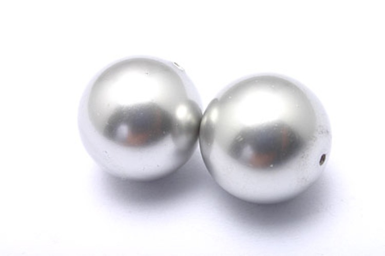 E525-Swarovski Pearl-(2pcs)-12mm Swarovski Pearl-Light Gray-Wholesale Pearl, [PRODUCT_SEARCH_KEYWORD], JEWELFINGER-INBEAD, [CURRENT_CATE_NAME]