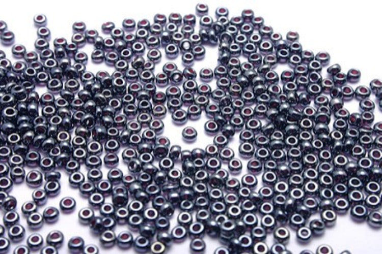 E064-1.5mm Czech Seed Beads Hematite(10g), [PRODUCT_SEARCH_KEYWORD], JEWELFINGER-INBEAD, [CURRENT_CATE_NAME]