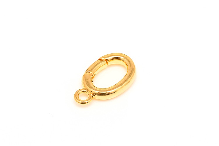 [W] CH2106-Gold Plated-(20pcs)-16.5*10mm Spring Gate Ring Clasp-Brass Snap Clasp-Connector Clasp-Spring Carabiner, [PRODUCT_SEARCH_KEYWORD], JEWELFINGER-INBEAD, [CURRENT_CATE_NAME]
