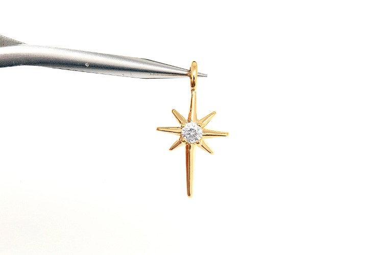 [W] CH2100- NO.2 Gold Plated-(20pcs)-20*11mm Opal Starburst Pendant,Star Cubic Charm,Necklace Earring Making Supply,Option, [PRODUCT_SEARCH_KEYWORD], JEWELFINGER-INBEAD, [CURRENT_CATE_NAME]