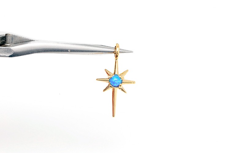 CH2100- NO.3 Gold Plated-(1piece)-20*11mm Opal Starburst Pendant,Star Cubic Charm,Necklace Earring Making Supply,Option, [PRODUCT_SEARCH_KEYWORD], JEWELFINGER-INBEAD, [CURRENT_CATE_NAME]