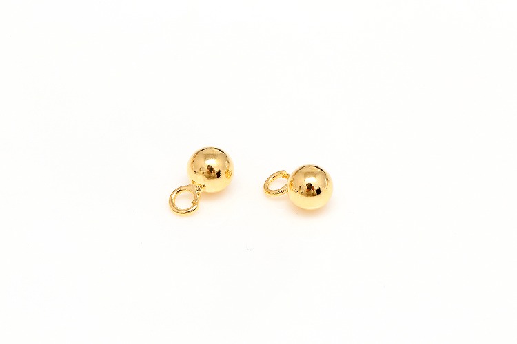 [W] CH2110-Gold Plated-(40pcs)-5mm Ball Charms-Ball Pendant-Round Charms, [PRODUCT_SEARCH_KEYWORD], JEWELFINGER-INBEAD, [CURRENT_CATE_NAME]