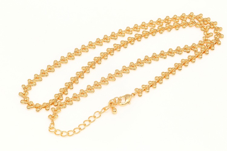 [W] E697-Gold Plated E-coat Anti Tarnish Necklace (20pcs)-JK323-2 Chain Necklace-41cm+Extender 5cm Chain Necklace-5mm Unique Chain Necklace-Handmade Chain Necklace,Heart Chain Necklace, [PRODUCT_SEARCH_KEYWORD], JEWELFINGER-INBEAD, [CURRENT_CATE_NAME]