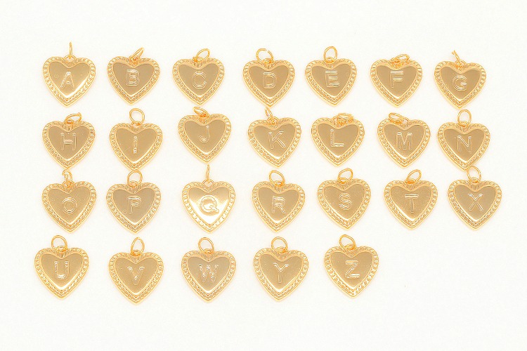 S1400-Gold Plated Select an option A~Z-(1piece)-Heart Alphabet Letter Charm,Heart Initial Pendant,Heart Charms,A-Z Letter Pendant-Wholesale Initial, [PRODUCT_SEARCH_KEYWORD], JEWELFINGER-INBEAD, [CURRENT_CATE_NAME]
