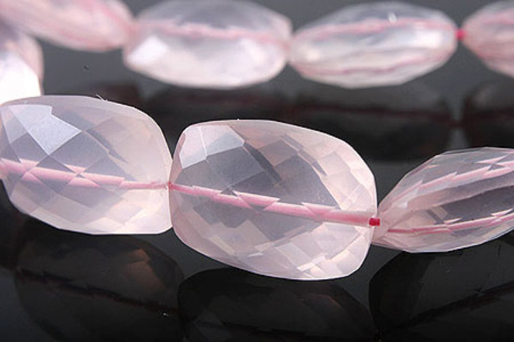 JJ030-AAA Grade Natural Rose Quartz Faceted Beads(2pcs), [PRODUCT_SEARCH_KEYWORD], JEWELFINGER-INBEAD, [CURRENT_CATE_NAME]