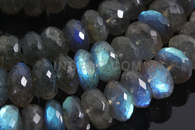 JJ031-Labradorite Faceted Rondelle 8~9mm (6pcs), [PRODUCT_SEARCH_KEYWORD], JEWELFINGER-INBEAD, [CURRENT_CATE_NAME]