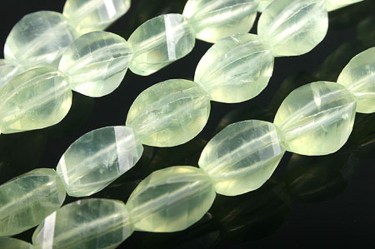 JJ009- Natural Prehnite Gemstone Oval Beads(2pcs), [PRODUCT_SEARCH_KEYWORD], JEWELFINGER-INBEAD, [CURRENT_CATE_NAME]