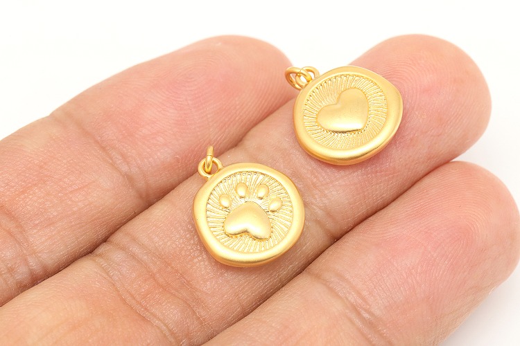 [W] CH8102-Matt Gold Plated-(20pcs)-13.5mm, Coin Heart Pendant ,Round Heart Charms,Double-sided Heart Pendant, [PRODUCT_SEARCH_KEYWORD], JEWELFINGER-INBEAD, [CURRENT_CATE_NAME]