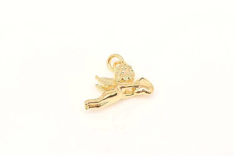 [W] CH8103-Gold Plated-(20pcs)-10.5*15mm Baby Angel Charms-Cherub Pendant-Necklace Earring Supply, [PRODUCT_SEARCH_KEYWORD], JEWELFINGER-INBEAD, [CURRENT_CATE_NAME]