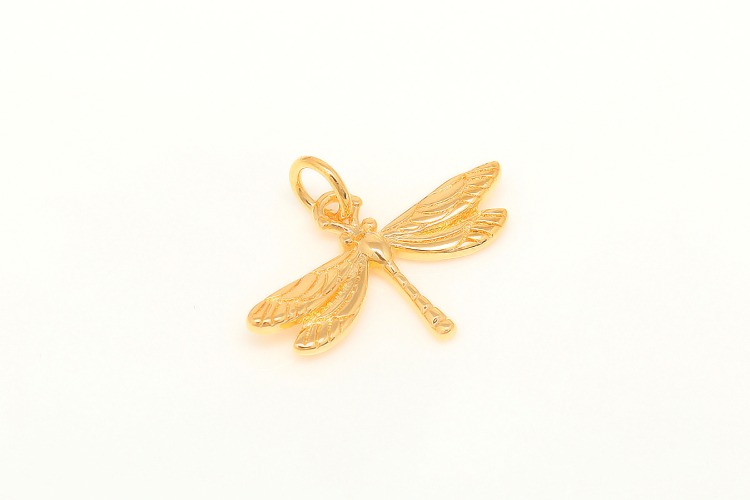CH131-Gold Plated-(2pcs)-13.5*20.5mm Dragonfly Charms-Necklace Earrings Making Supply, [PRODUCT_SEARCH_KEYWORD], JEWELFINGER-INBEAD, [CURRENT_CATE_NAME]