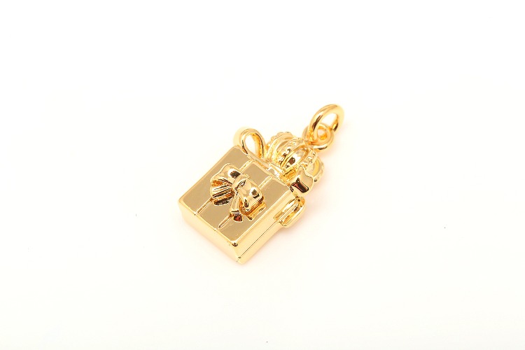 [W] CH8104-Gold Plated-(20pcs)-10*16mm Gift Box Charms,Tiny Gift Pendant,Necklace Earring Supply, [PRODUCT_SEARCH_KEYWORD], JEWELFINGER-INBEAD, [CURRENT_CATE_NAME]